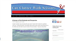 Desktop Screenshot of cutclutterwithscissors.com